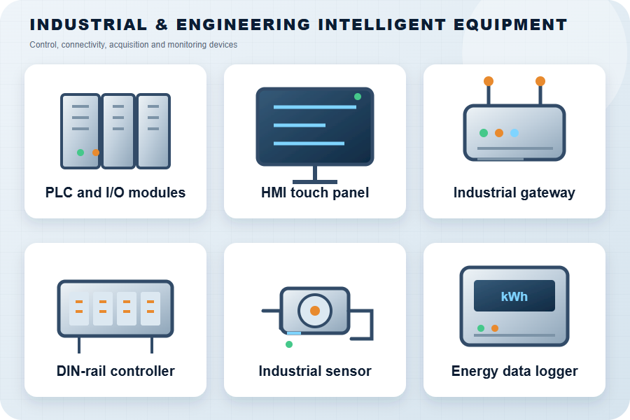 Original technical visualisation of industrial intelligent equipment