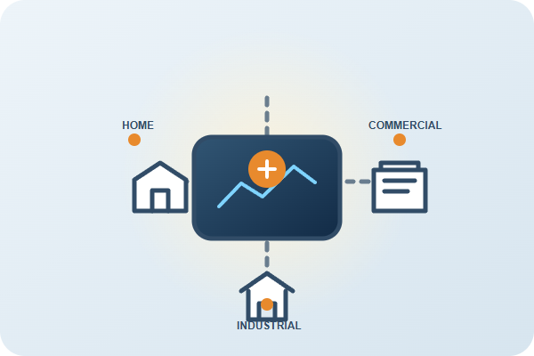 Technical illustration of connected intelligent systems